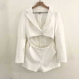 Topshop White Suit Romper - Size 8